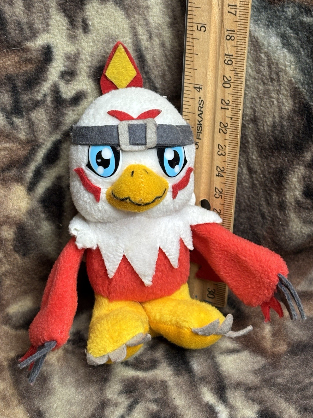 Vintage 2000 Bandai Digimon Friends Hawkmon Plush Rare Anime Sitting