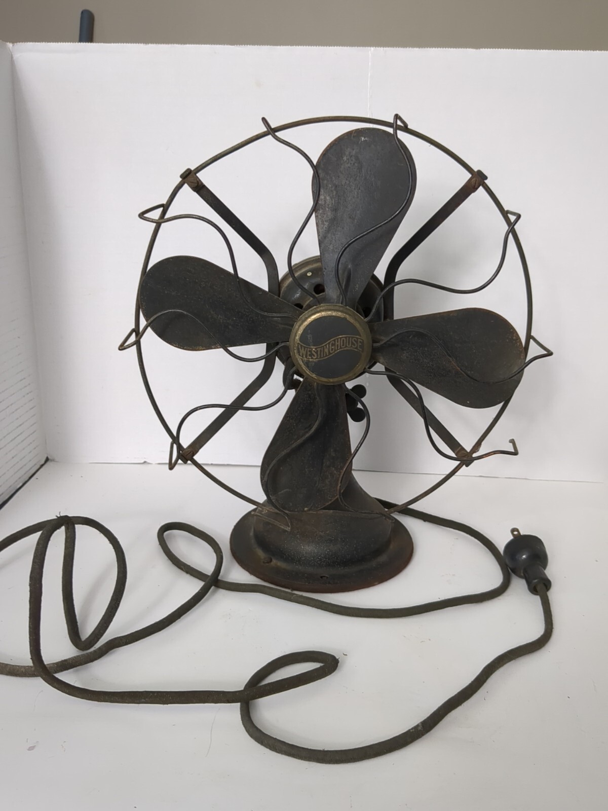 Antique VINTAGE Fan Table WESTINGHOUSE WHIRLWIND 4 Blade 
