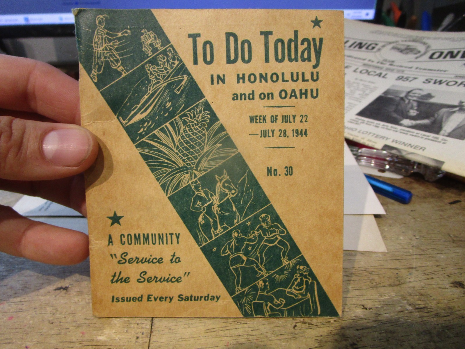 1944 To Do Today Honolulu Oahu Hawaii WWII Soldiers Military Booklet Entertain 1944 To Do Today Honolulu Oahu Hawaii WWII Soldiers Military Booklet Entertain