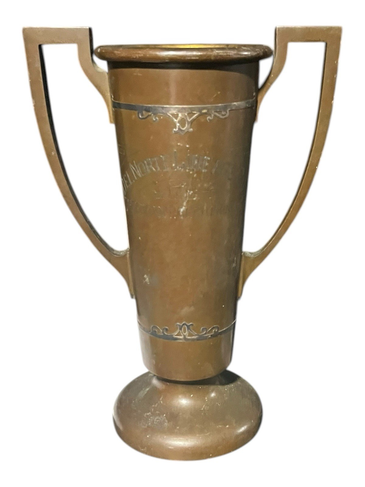 Antique 1920's Silvercrest Sterling on Bronze Del Norte Lineage Cup Trophy Vtg Antique 1920's Silvercrest Sterling on Bronze Del Norte Lineage Cup Trophy Vtg