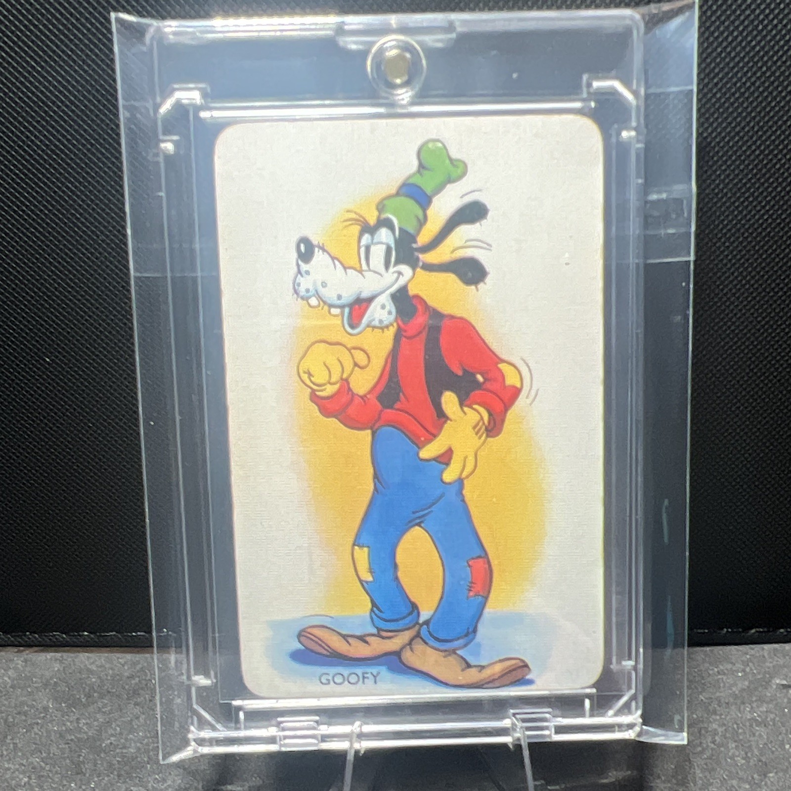 RARE-1938 CASTELL SHUFFLED SYMPHONIES - GOOFY - DISNEY CARD - RED BACK