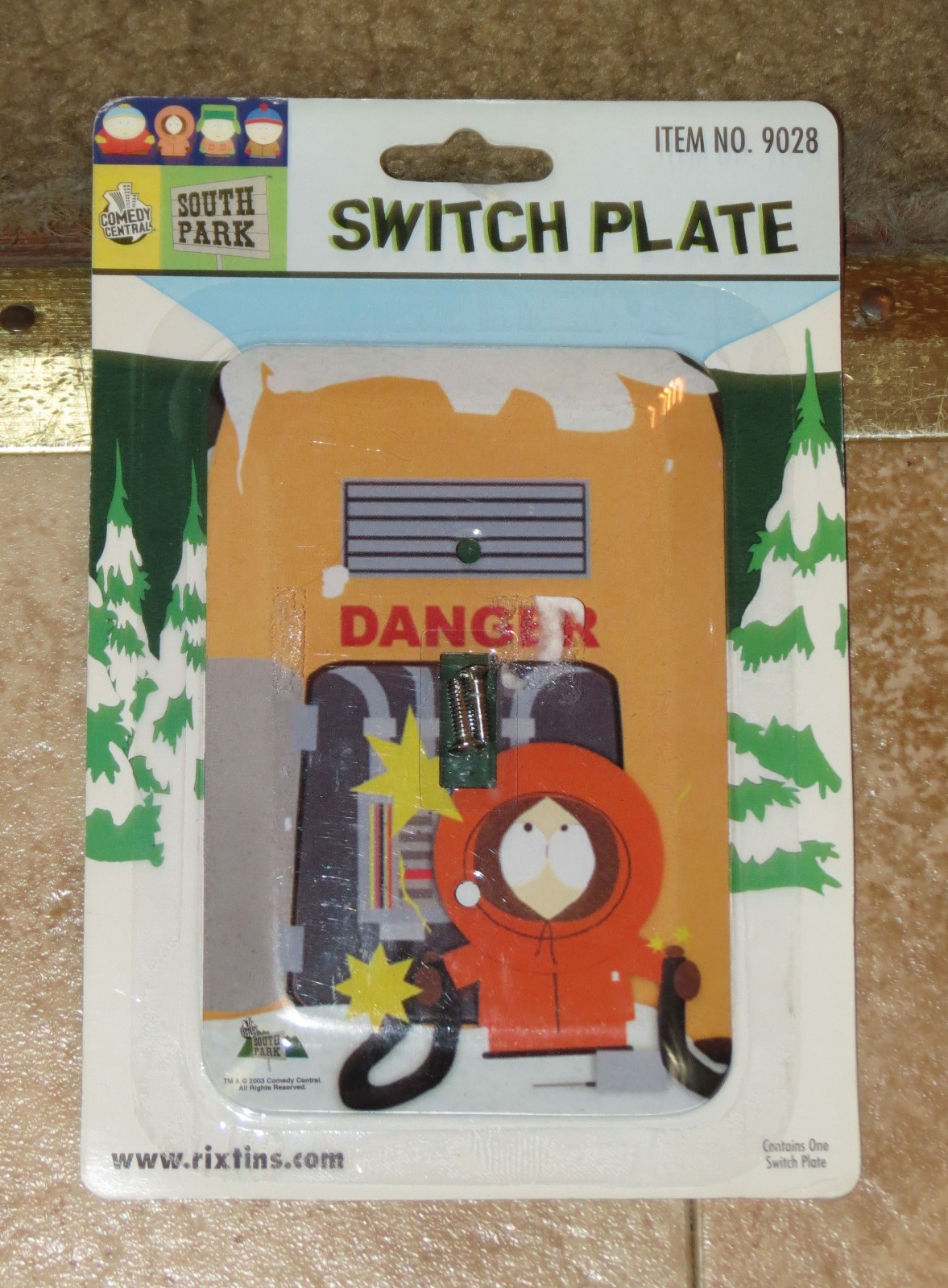 South Park Vintage Metal Light Switch Plate Kenny 2003 Comedy Central Rare