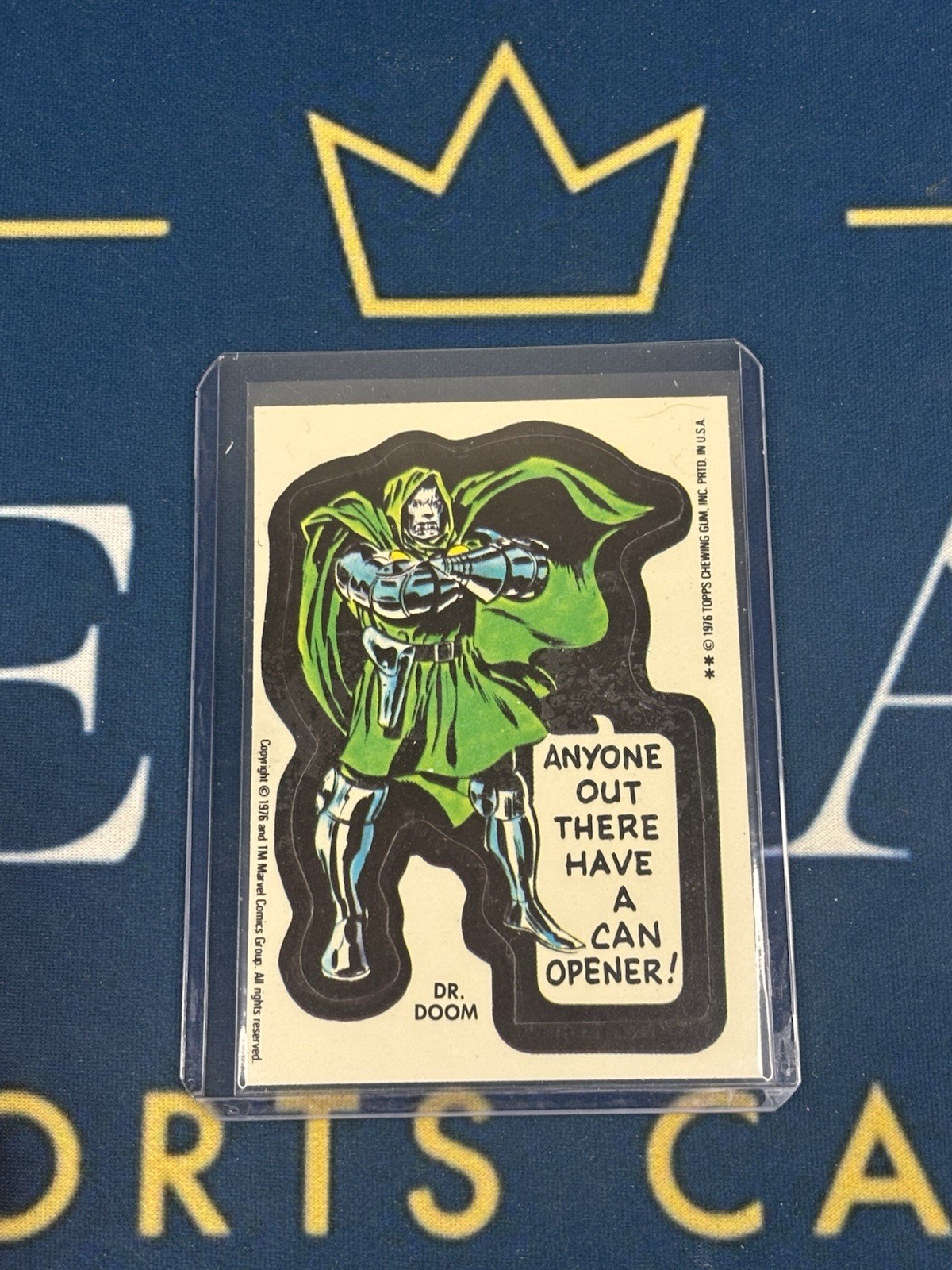 1976 Topps Dr. Doom Marvel “Anyone Out There Have A Can Opener” 1976 Topps Dr. Doom Marvel “Anyone Out There Have A Can Opener”