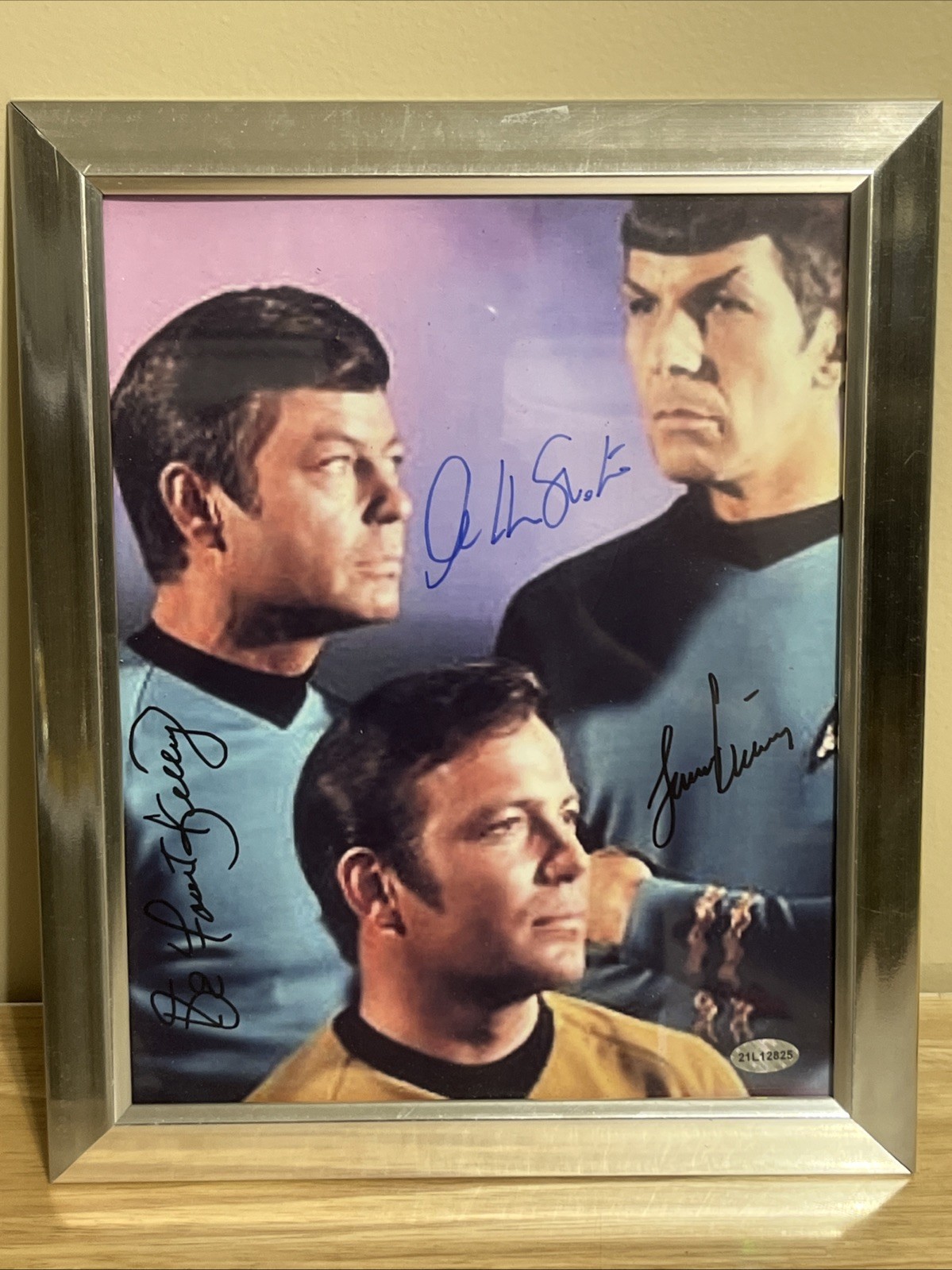 Star Trek DeForest Kelley, William Shatner, Leonard Nimoy Signed 8x10 Photo Star Trek DeForest Kelley, William Shatner, Leonard Nimoy Signed 8x10 Photo