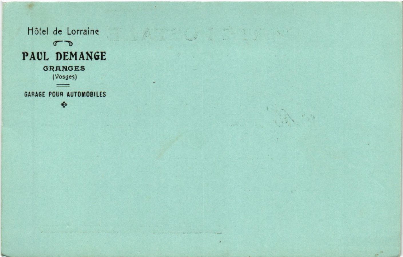 Old postcard Hotel de Lorraine - Paul Demange GRANGES (455945)