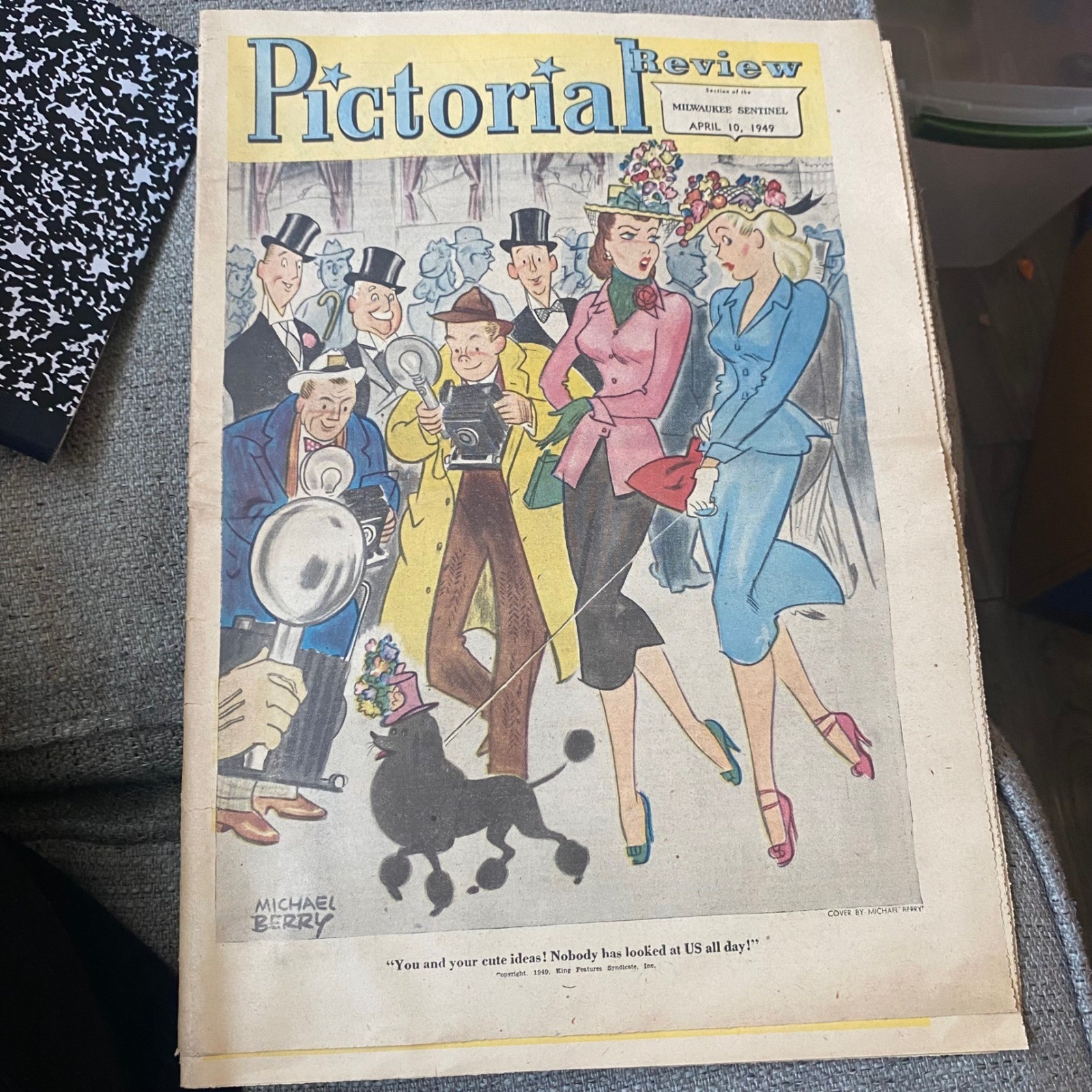 Vintage 1949 Pictorial Review Milwaukee Sentinel Shirley Temple Michael Berry