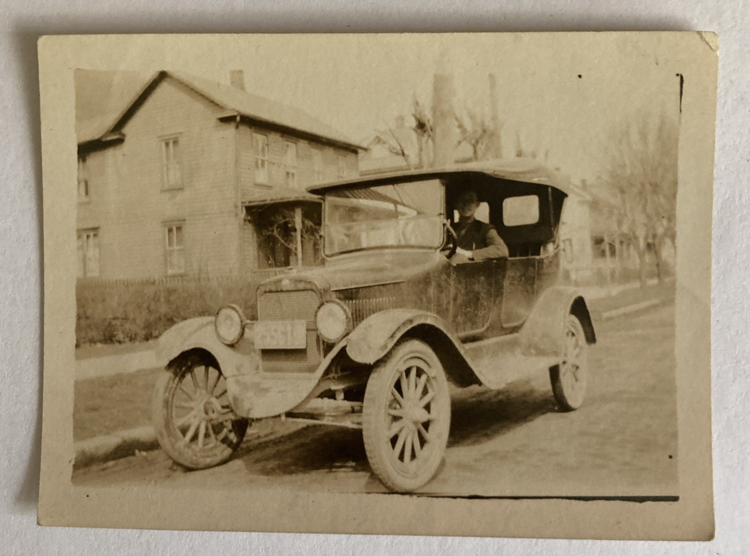 ORG Photograph Old Car W Driver 1920-30’s ??, 3 1/2 X 2 1/2 In Black & White ORG Photograph Old Car W Driver 1920-30’s ??, 3 1/2 X 2 1/2 In Black & White