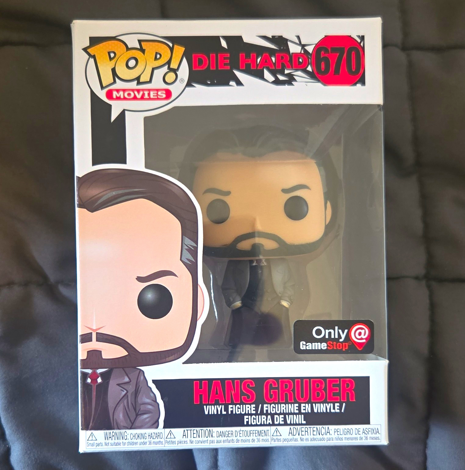 Funko Pop Movies Die Hard Hans Gruber 670 GameStop Exclusive Very Good Condition Funko Pop Movies Die Hard Hans Gruber 670 GameStop Exclusive Very Good Condition
