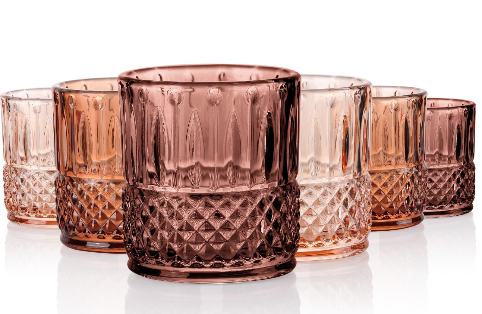 Set of 6 Mini Amber Shot Glasses - 1.5oz Vintage Ribbed Glassware for Tequila, W Set of 6 Mini Amber Shot Glasses - 1.5oz Vintage Ribbed Glassware for Tequila, W