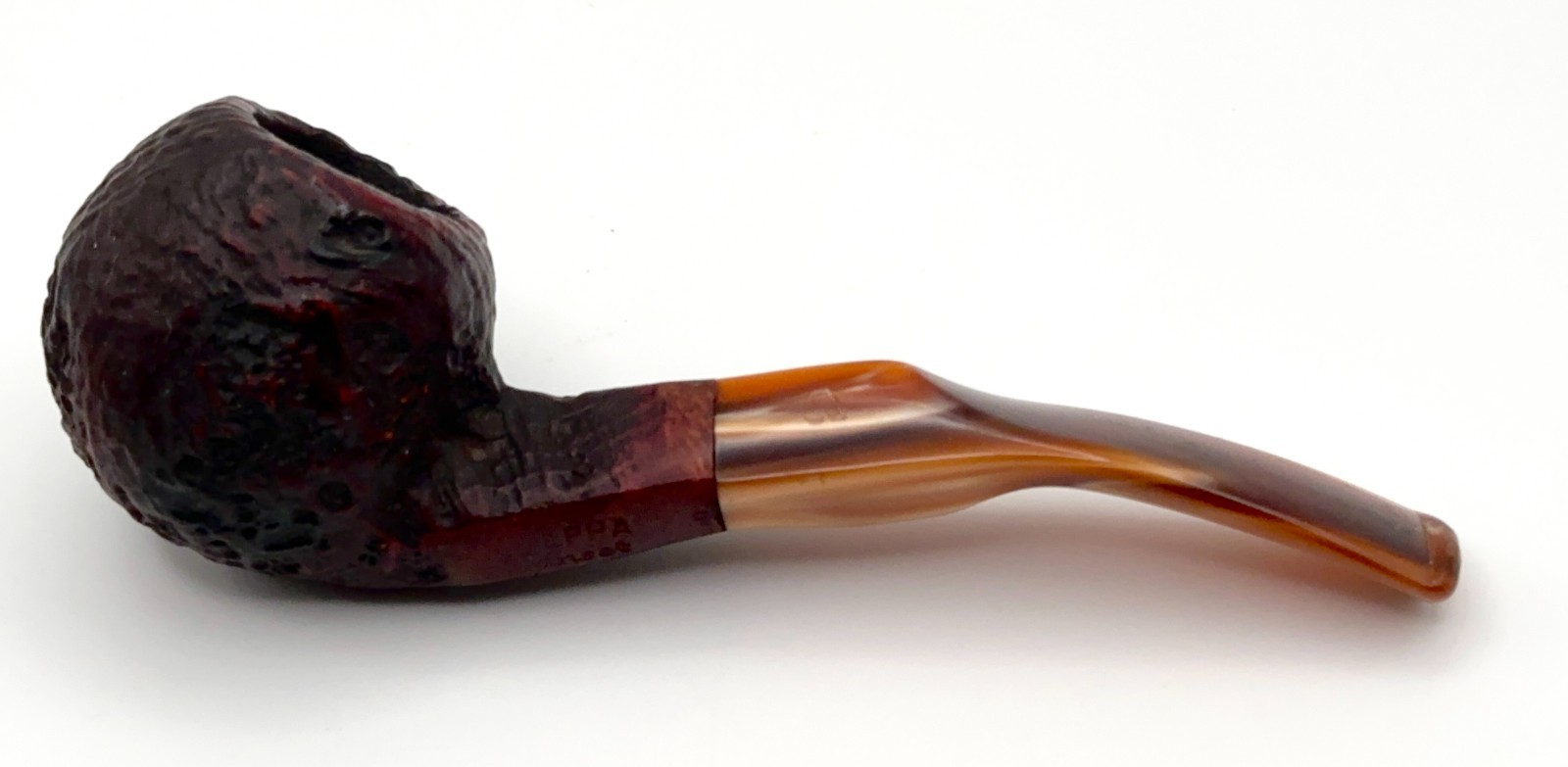 Vintage 1970s Alpha Sunset Tobacco Pipe Israel Briar Wood Lucite Stem Used