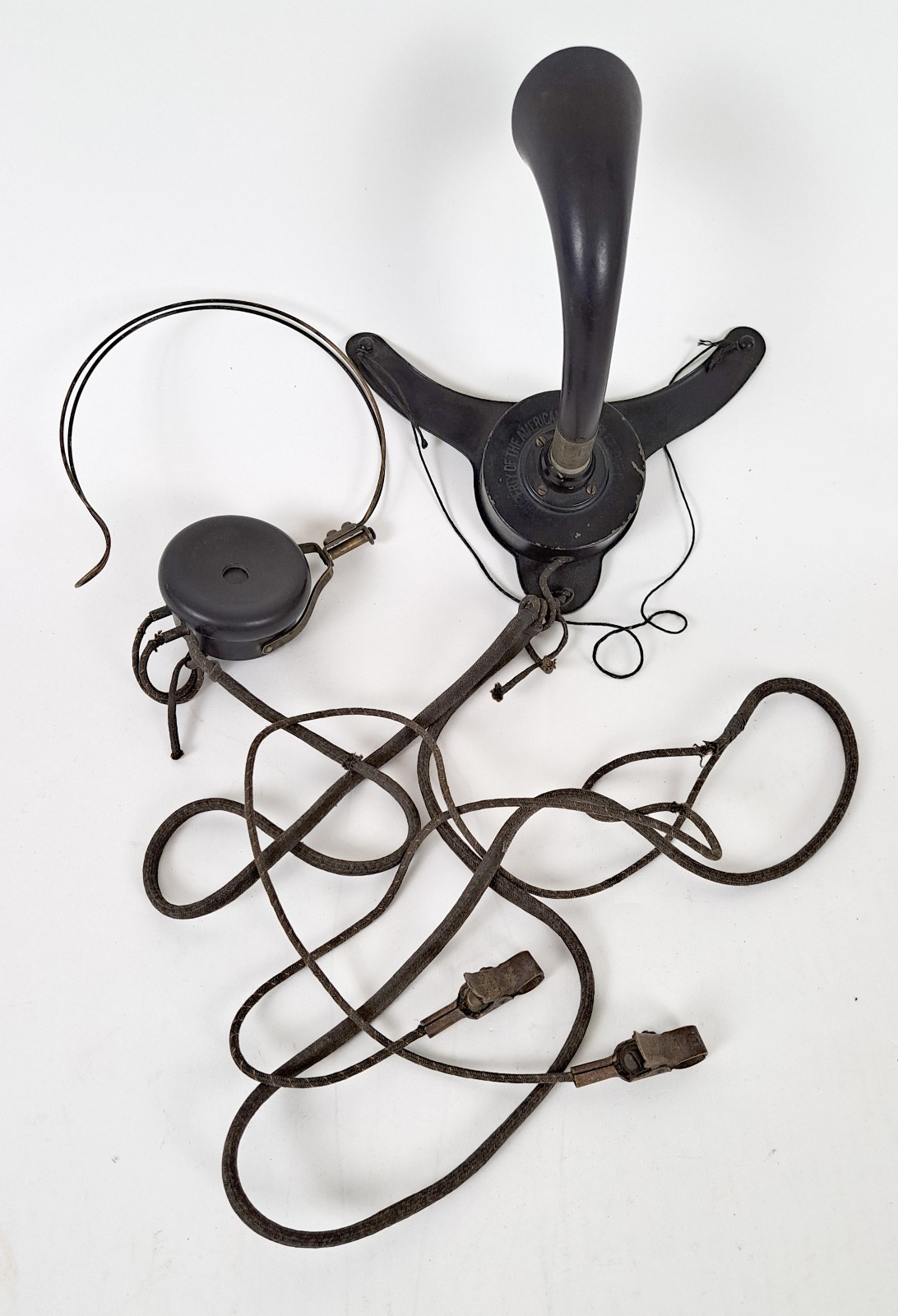 Rare 1885-1899 American Bell AT&T Operator Breastplate Headset #234