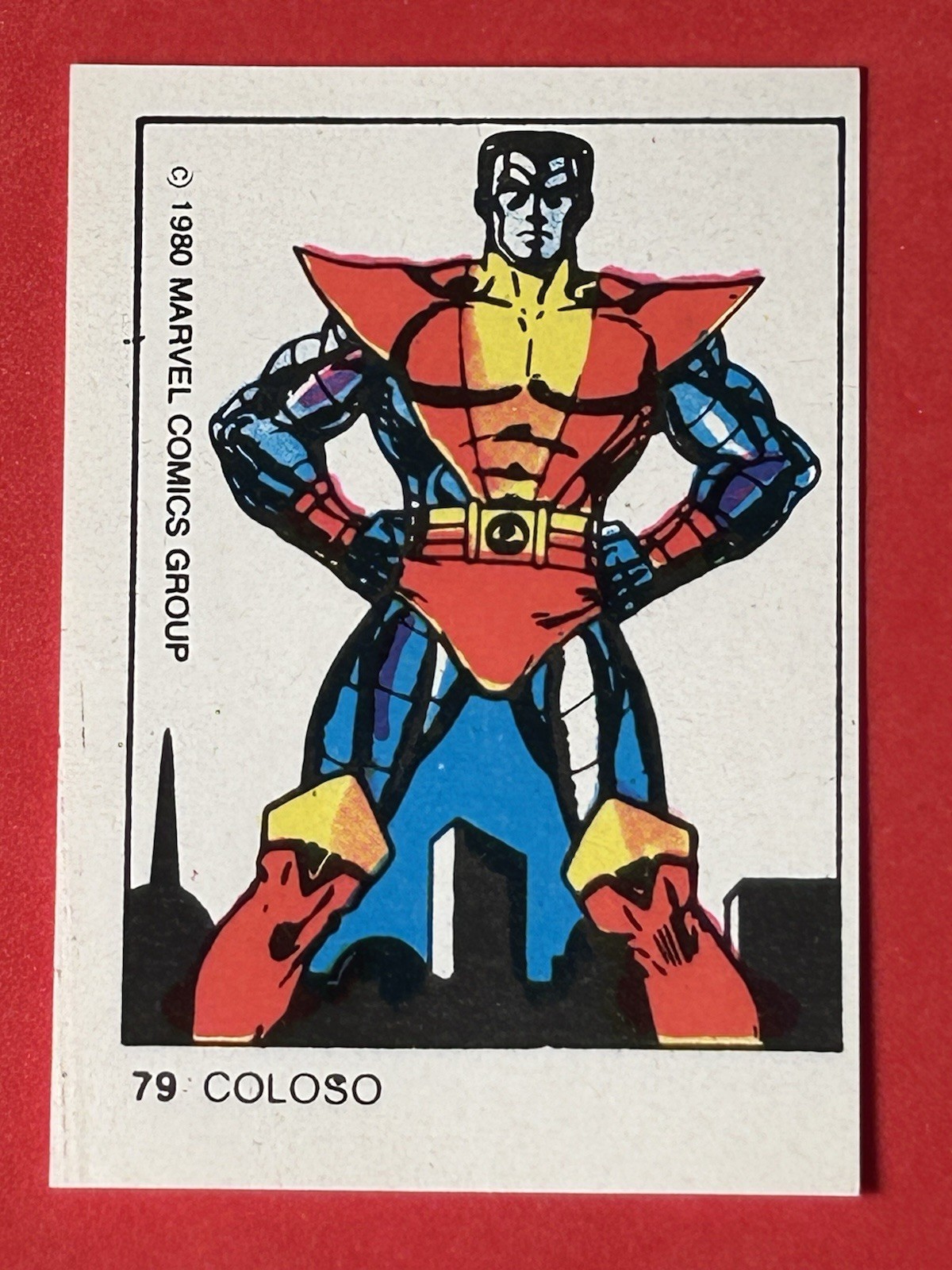 1980 Ultra Figus Blank Back Marvel Argentina 79 Colossus  More Rare Version