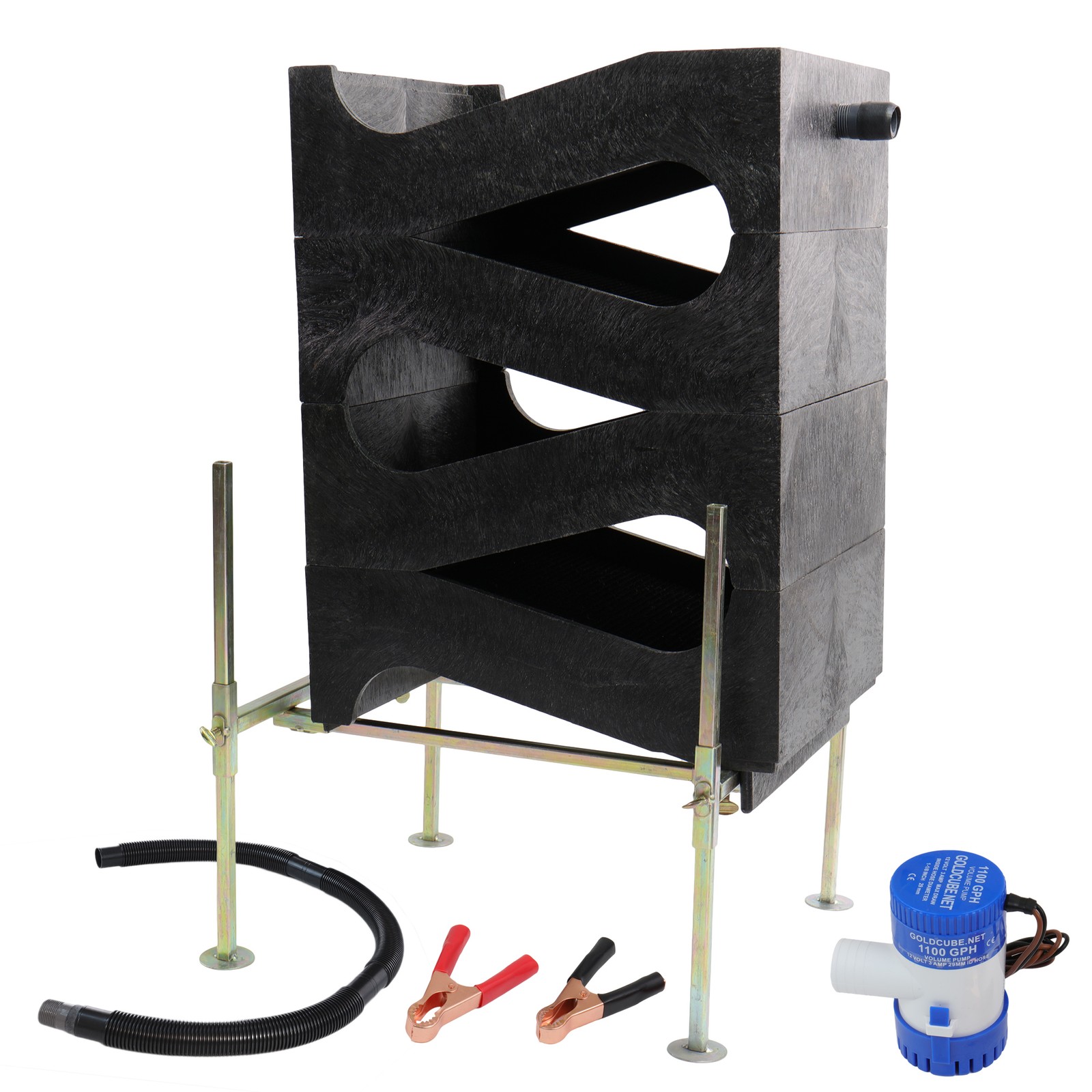 Gold Cube 4 Stack Deluxe Complete Kit – Fine Gold Recovery Sluice System Gold Cube 4 Stack Deluxe Complete Kit – Fine Gold Recovery Sluice System