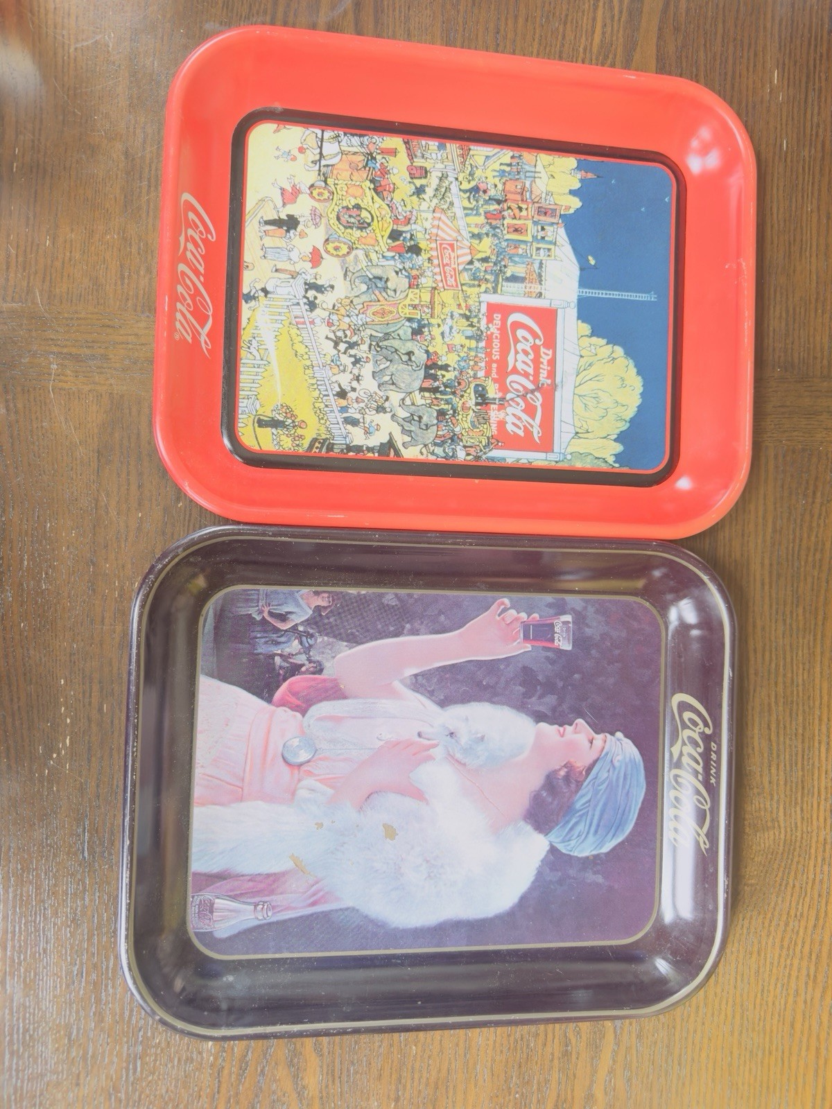 Vintage 1970s Coca-Cola Advertising Trays Vintage 1970s Coca-Cola Advertising Trays