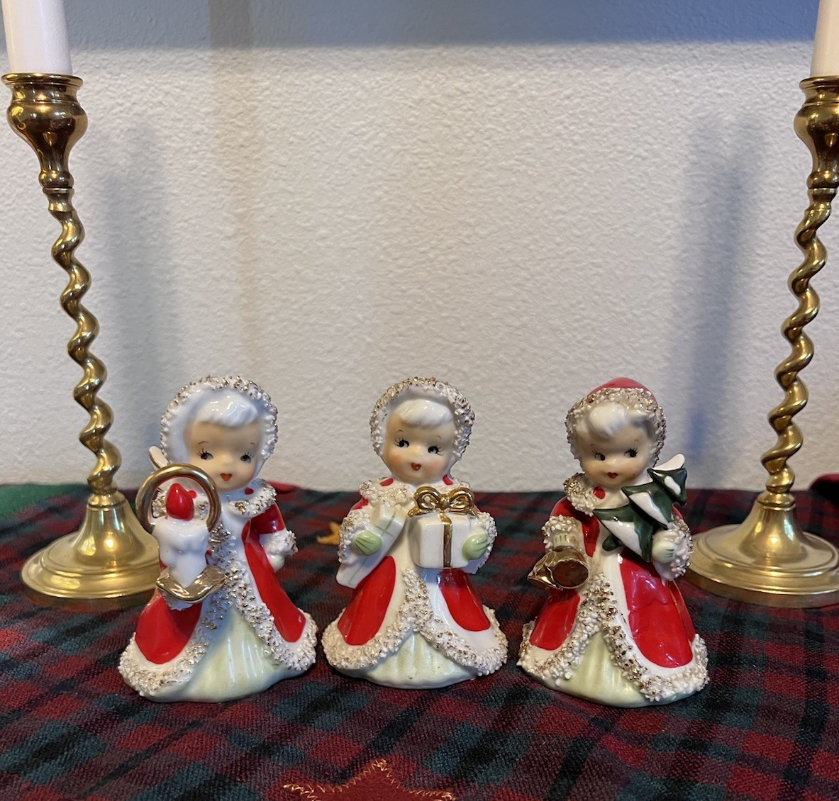 Vintage Lefton Christmas Angel Bells Lot of 3 1950s MCM Trio Angels Vintage Lefton Christmas Angel Bells Lot of 3 1950s MCM Trio Angels