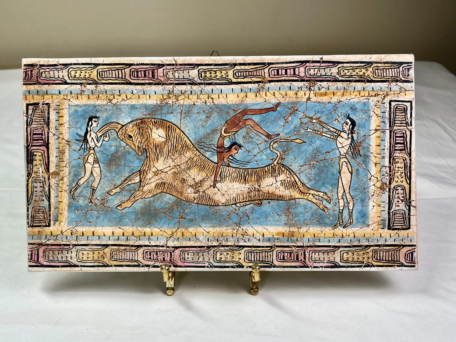 Vintage Minoan BULL SPORTS Fresco The Centaur Knossos Crete Greek Wall Art
