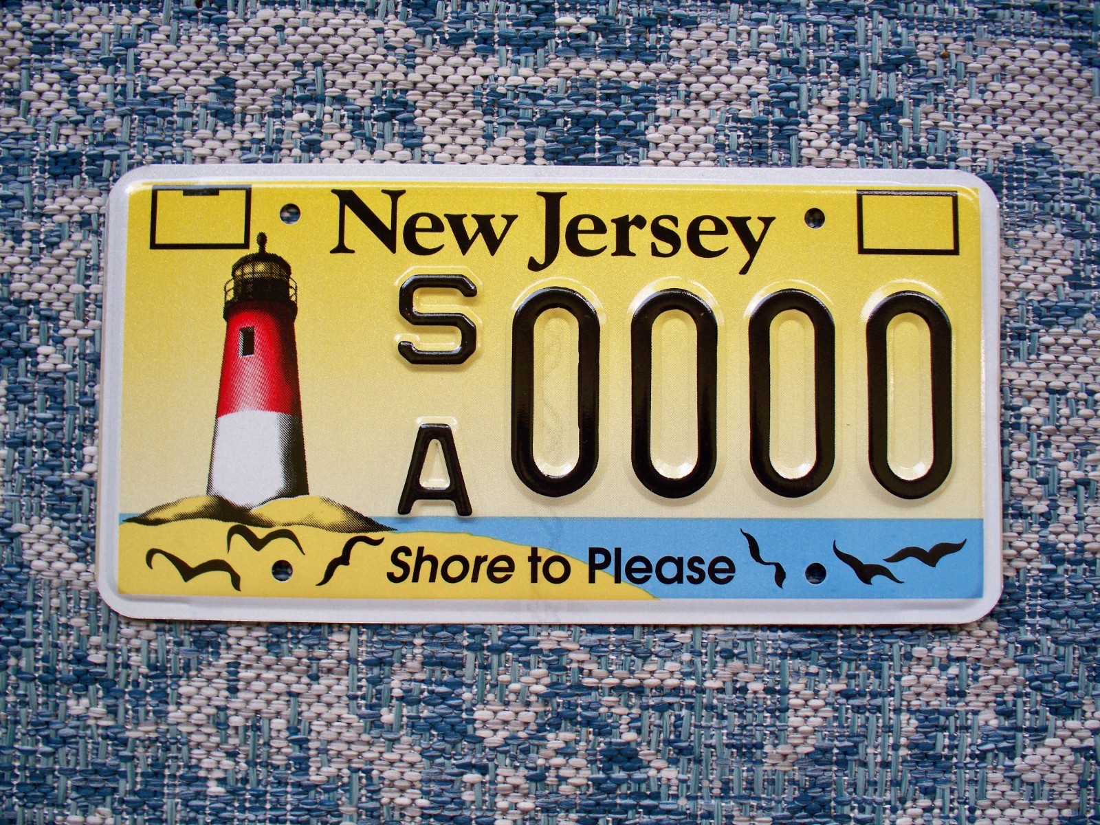 New Jersey Shore To Please Lighthouse Sample License Plate Mint Clean & Glossy New Jersey Shore To Please Lighthouse Sample License Plate Mint Clean & Glossy