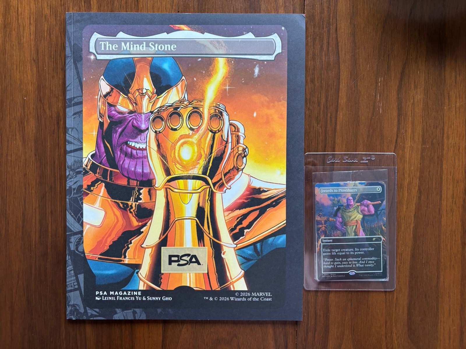 Thanos PSA Magazine May 2026 Volume No. 26 With Magic Card Swords To Plowshares