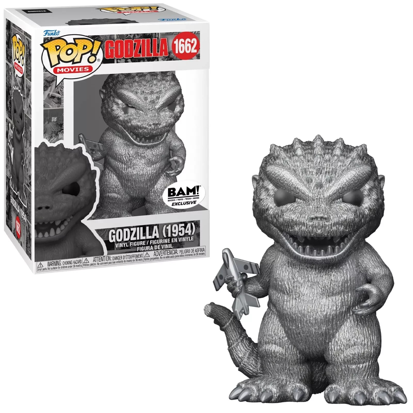 Funko Pop Godzilla 70th Anniversary 1954 Metallic Bam Exclusive # 1662 IN STOCK Funko Pop Godzilla 70th Anniversary 1954 Metallic Bam Exclusive # 1662 IN STOCK