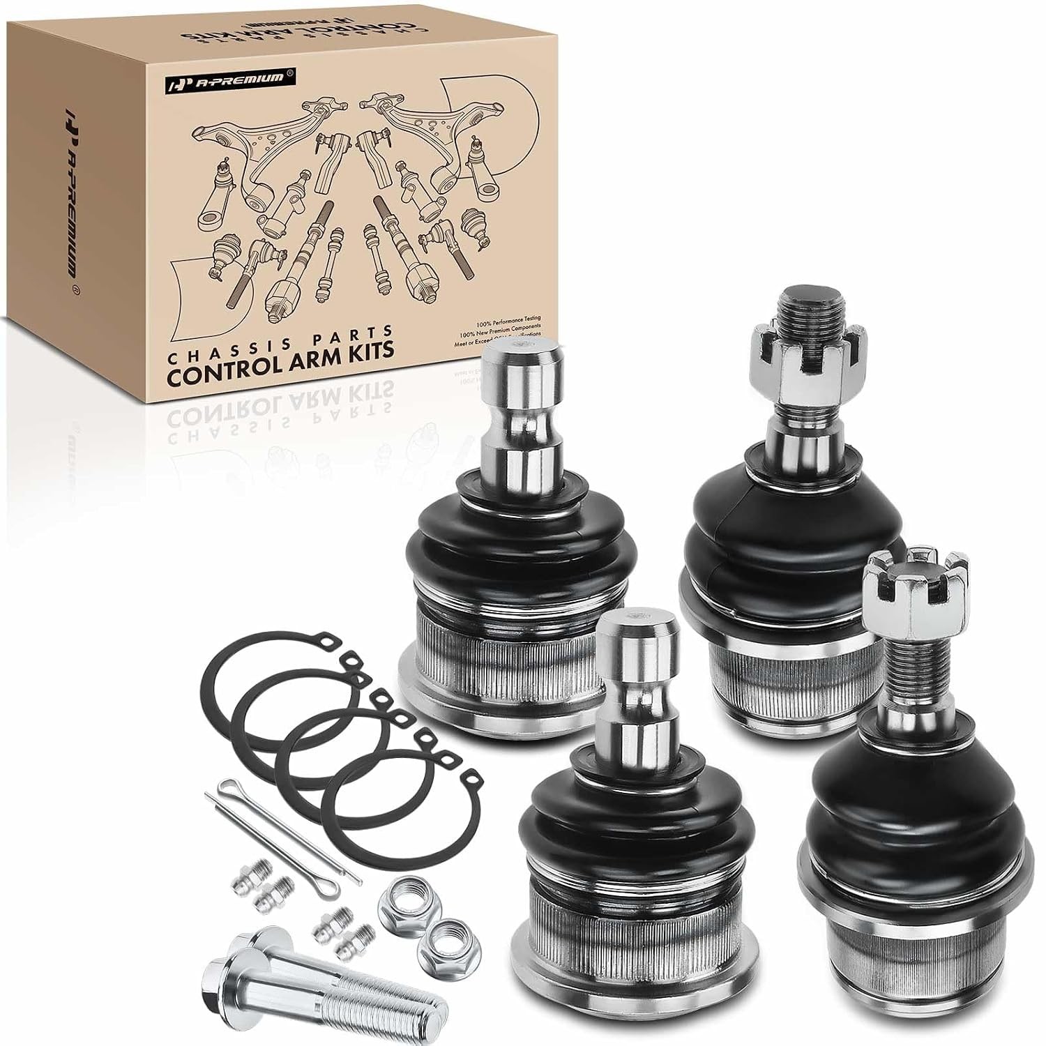 A-Premium Front Upper & Lower Ball Joint Kit, Compatible with Chevy, GMC A-Premium Front Upper & Lower Ball Joint Kit, Compatible with Chevy, GMC