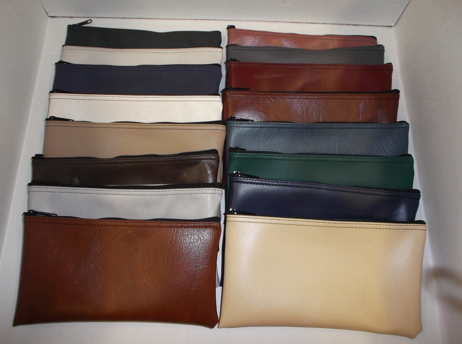 4 Brand New Blank Assorted Vinyl Bank Deposit Money Bag - Tool Organizer