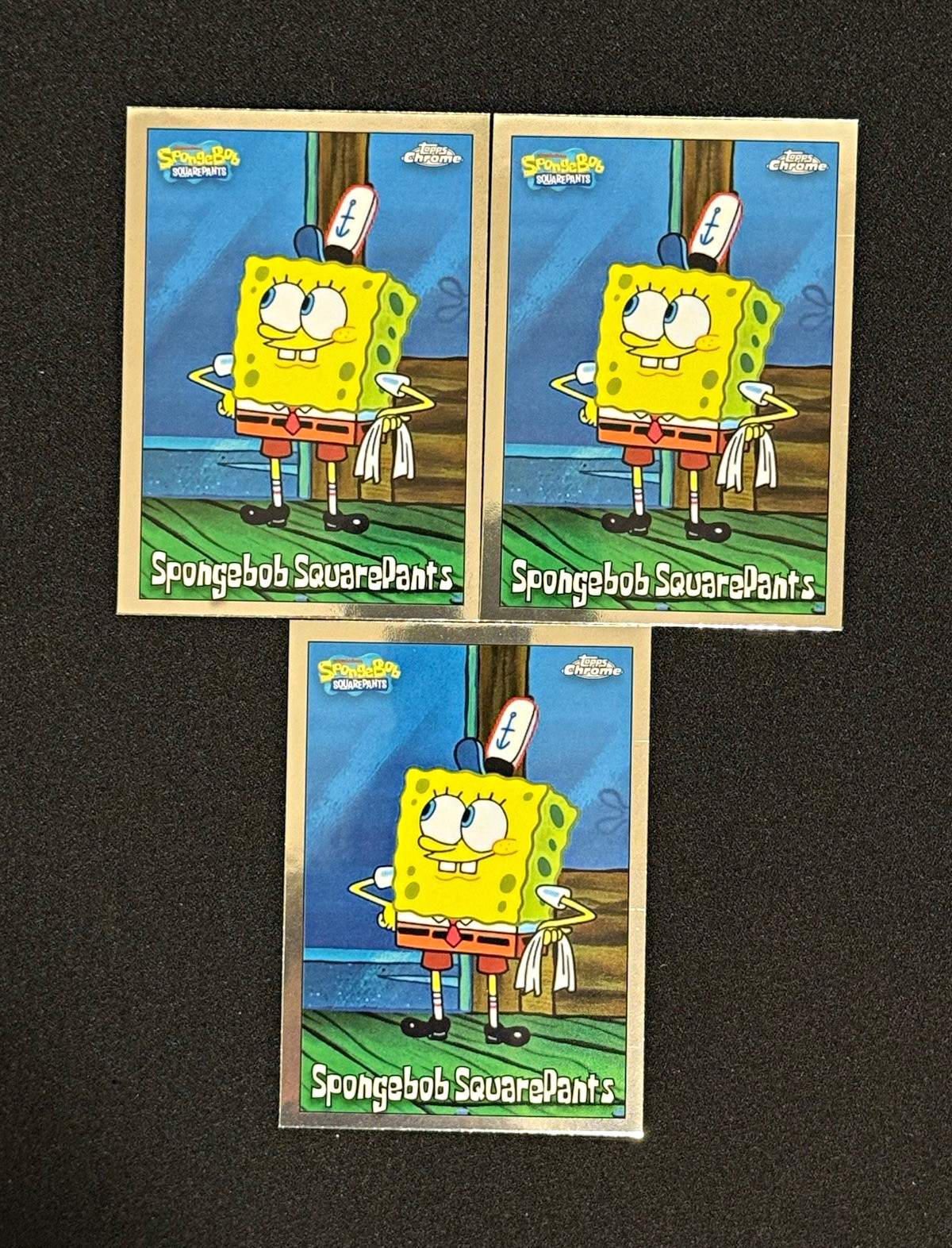 Topps Chrome SpongeBob SquarePants #25 Non-Sport Trading Card Lot of 3 Topps Chrome SpongeBob SquarePants #25 Non-Sport Trading Card Lot of 3