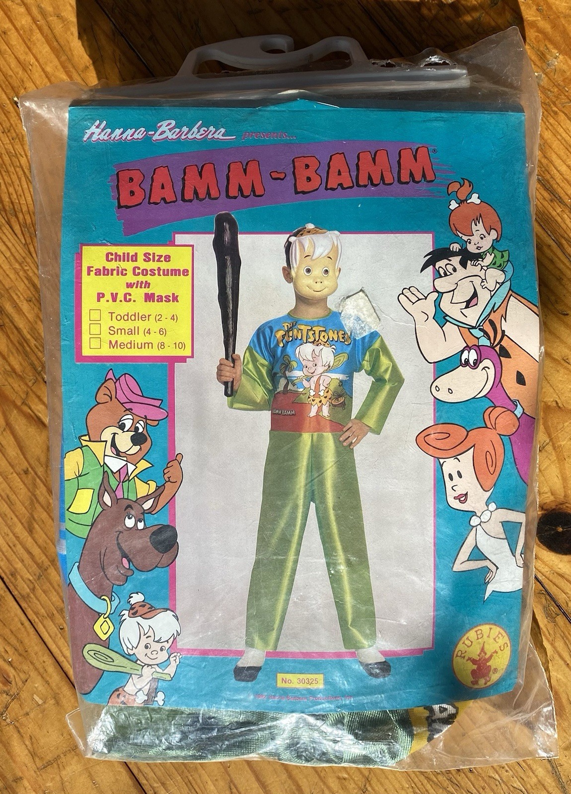 Vintage (1992) Hanna-Barbera BAMM-BAMM (30325) Rubie’s Costume Jumpsuit Mask NOS Vintage (1992) Hanna-Barbera BAMM-BAMM (30325) Rubie’s Costume Jumpsuit Mask NOS
