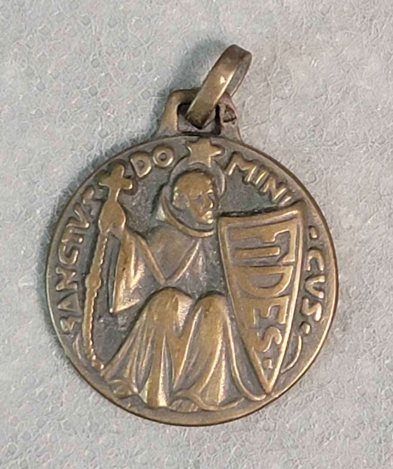 Vintage SAINT DOMINIC Religious Pendant FERNAND PY French MEDAL
