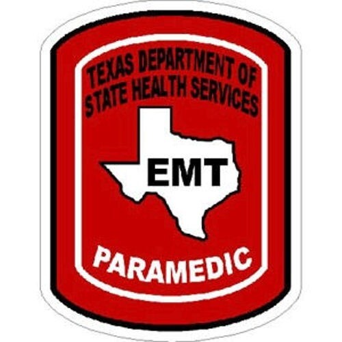 2 Inch Reflective State of Texas EMT Paramedic Vinyl Sticker 2 Inch Reflective State of Texas EMT Paramedic Vinyl Sticker