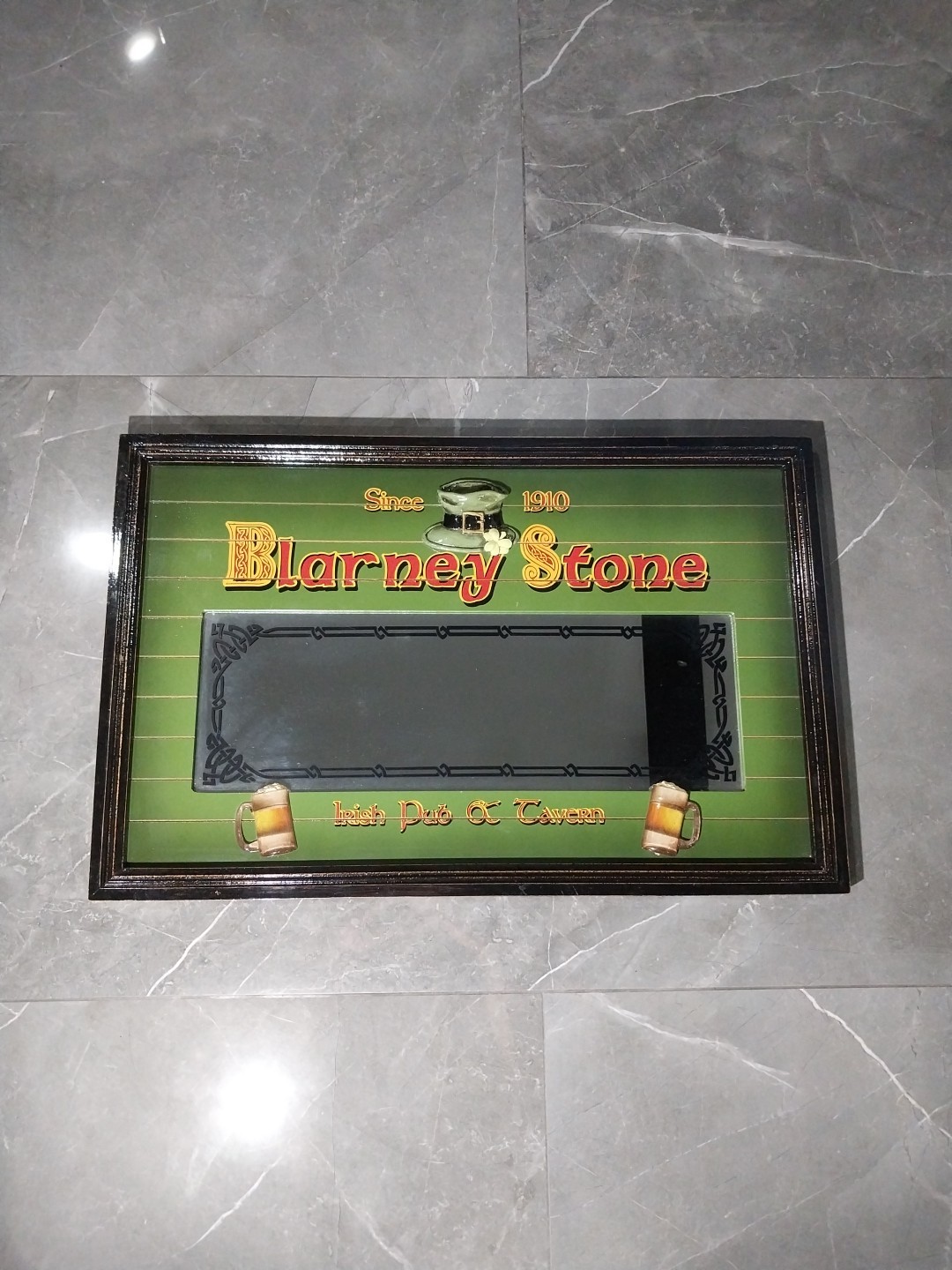 Vintage 2006 Sofum Blarney Stone Irish Pub Tavern Mirror Frame 27 X 17 Vintage 2006 Sofum Blarney Stone Irish Pub Tavern Mirror Frame 27 X 17