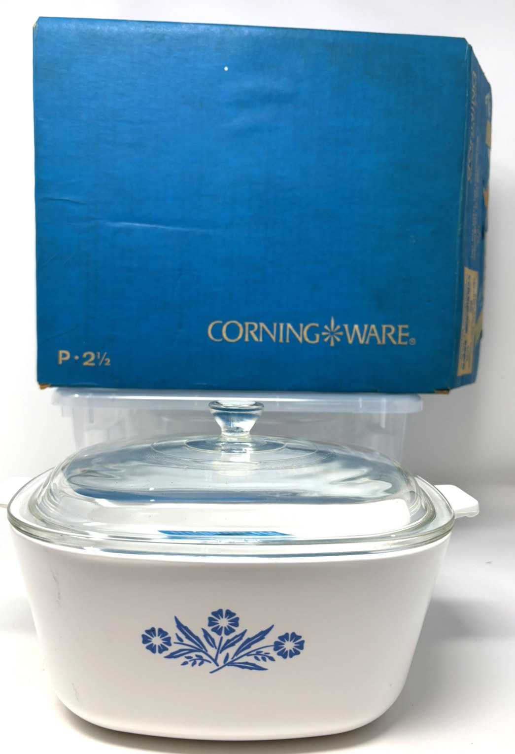 Vintage Corning Ware Blue Cornflower P-2 1/2-B 2½ Quart Saucepan/Casserole NIB