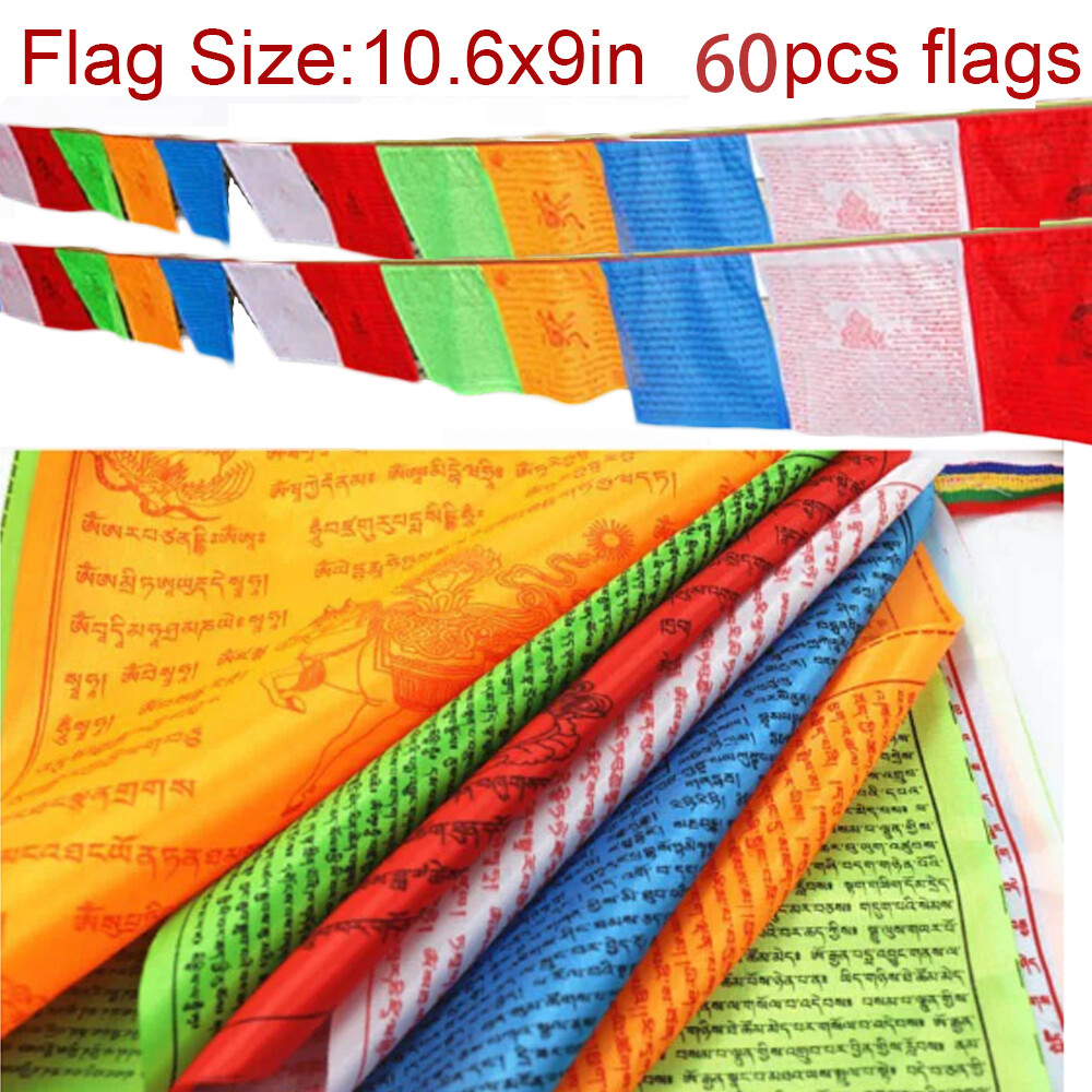 XL Size Tibetan Buddhist Prayer Flags. 11Inches, 40Pcs. 11x14 inches XL Size Tibetan Buddhist Prayer Flags. 11Inches, 40Pcs. 11x14 inches