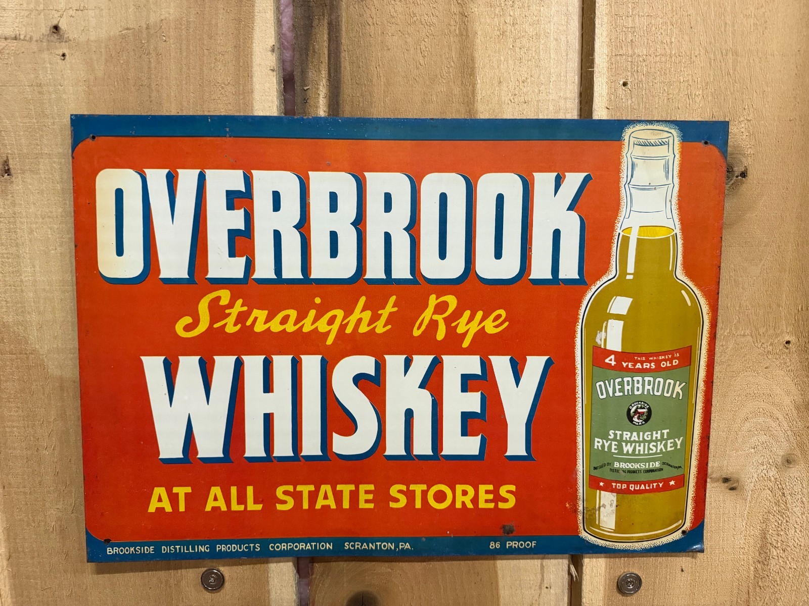 Vintage Overbrook Whiskey Brookside Distillerry 20 Vintage Overbrook Whiskey Brookside Distillerry 20