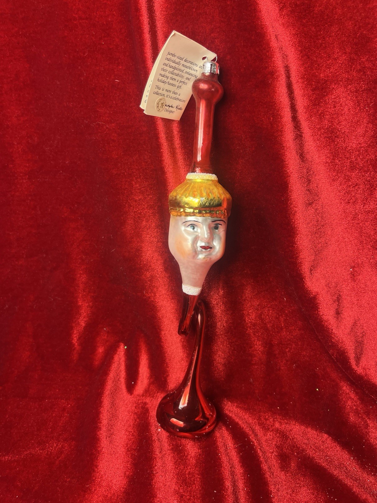 Christopher Radko Ornament Trumper Player Two Face Red Version Vintage Retired Christopher Radko Ornament Trumper Player Two Face Red Version Vintage Retired