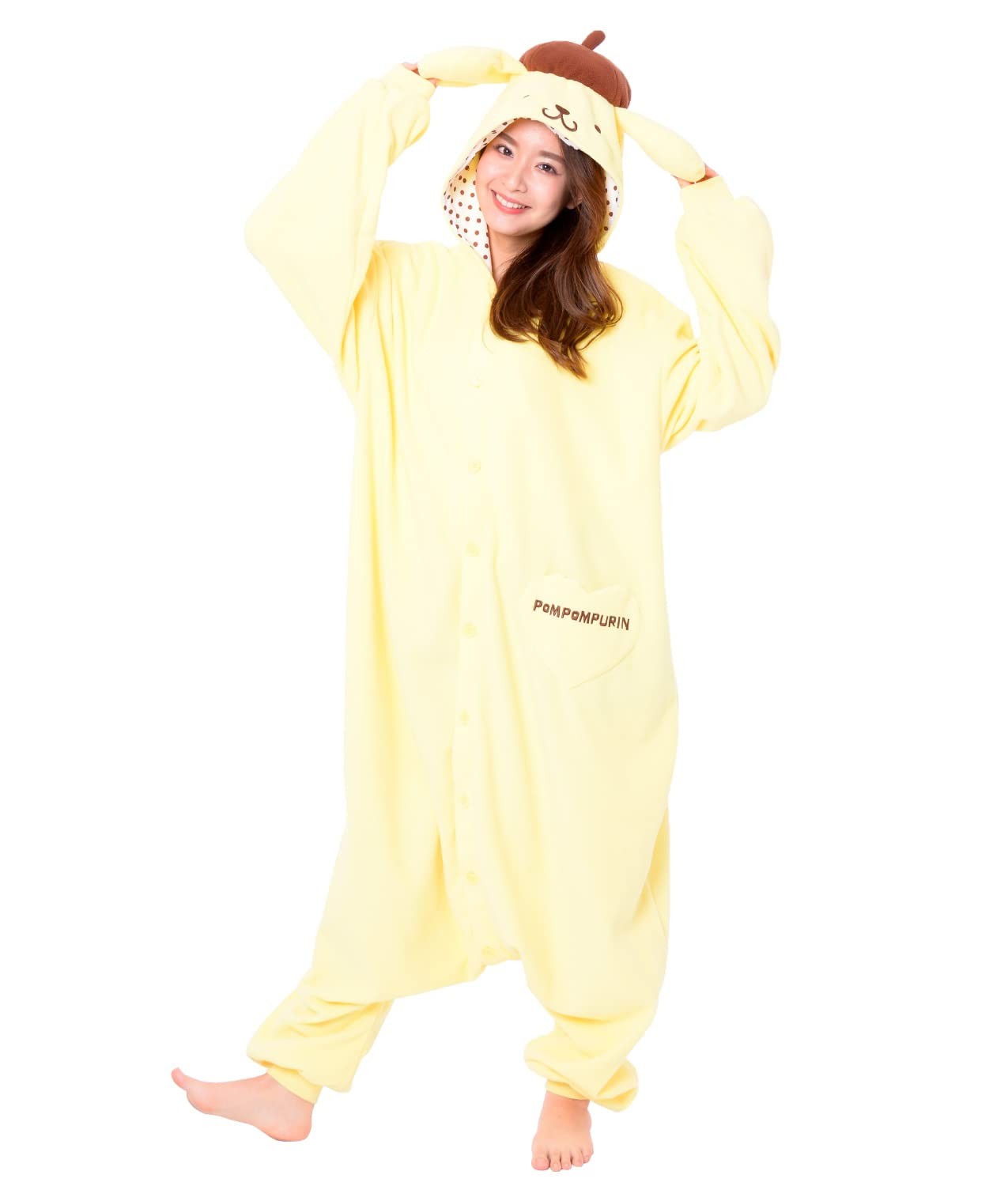SAZAC Character Fleece Kigurumi free size Sanrio Pompompurin