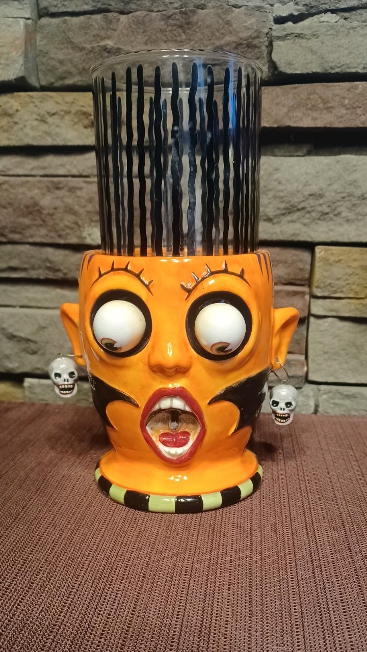 Vintage Dept 56 Googly Eye Candle Holder Screaming Lady **Read Shipping Vintage Dept 56 Googly Eye Candle Holder Screaming Lady **Read Shipping