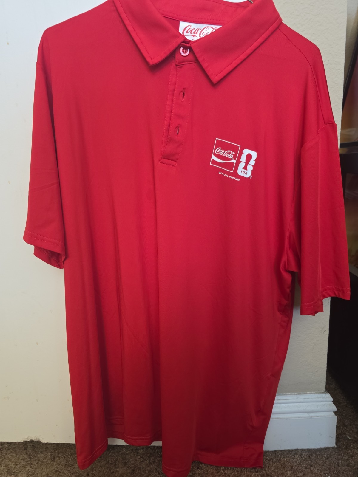 Coca-Cola FIFA WORLD CUP TOUR Staff Polo Large - Excellent Condition - RARE