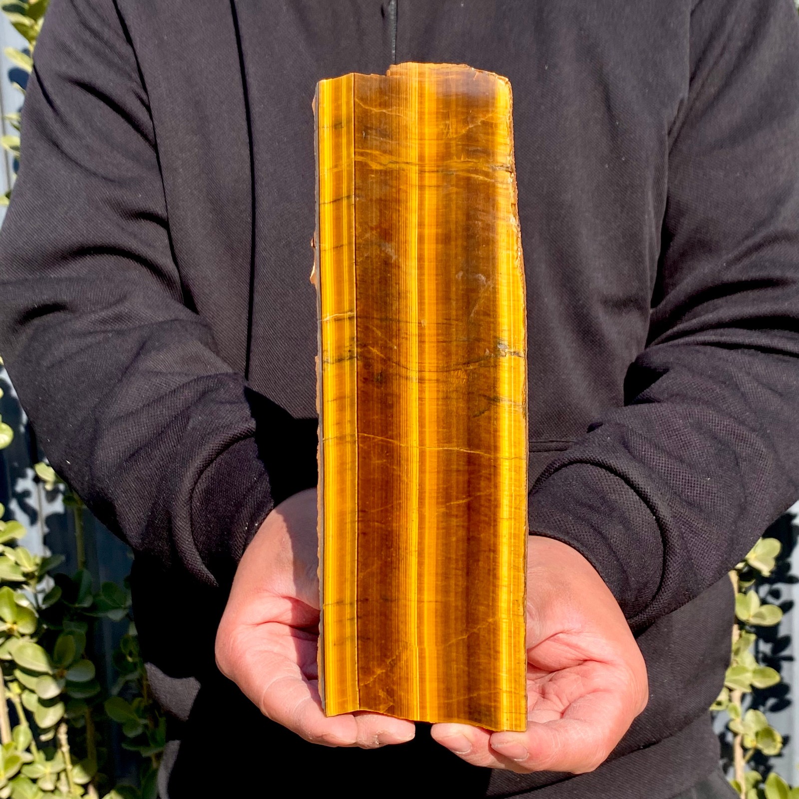 610G Natural tiger's Eye rough raw stone rock slice specimrn madagesca