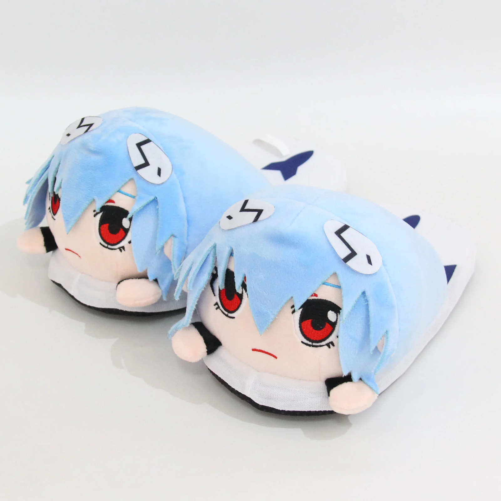 Evangelion Rei Ayanami Cartoon Couple Plush Home Slippers for Autumn Winter