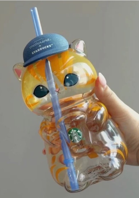 Starbucks x Mofusand 2026 Collection Cat Shaped Glass Cup Starbucks x Mofusand 2026 Collection Cat Shaped Glass Cup