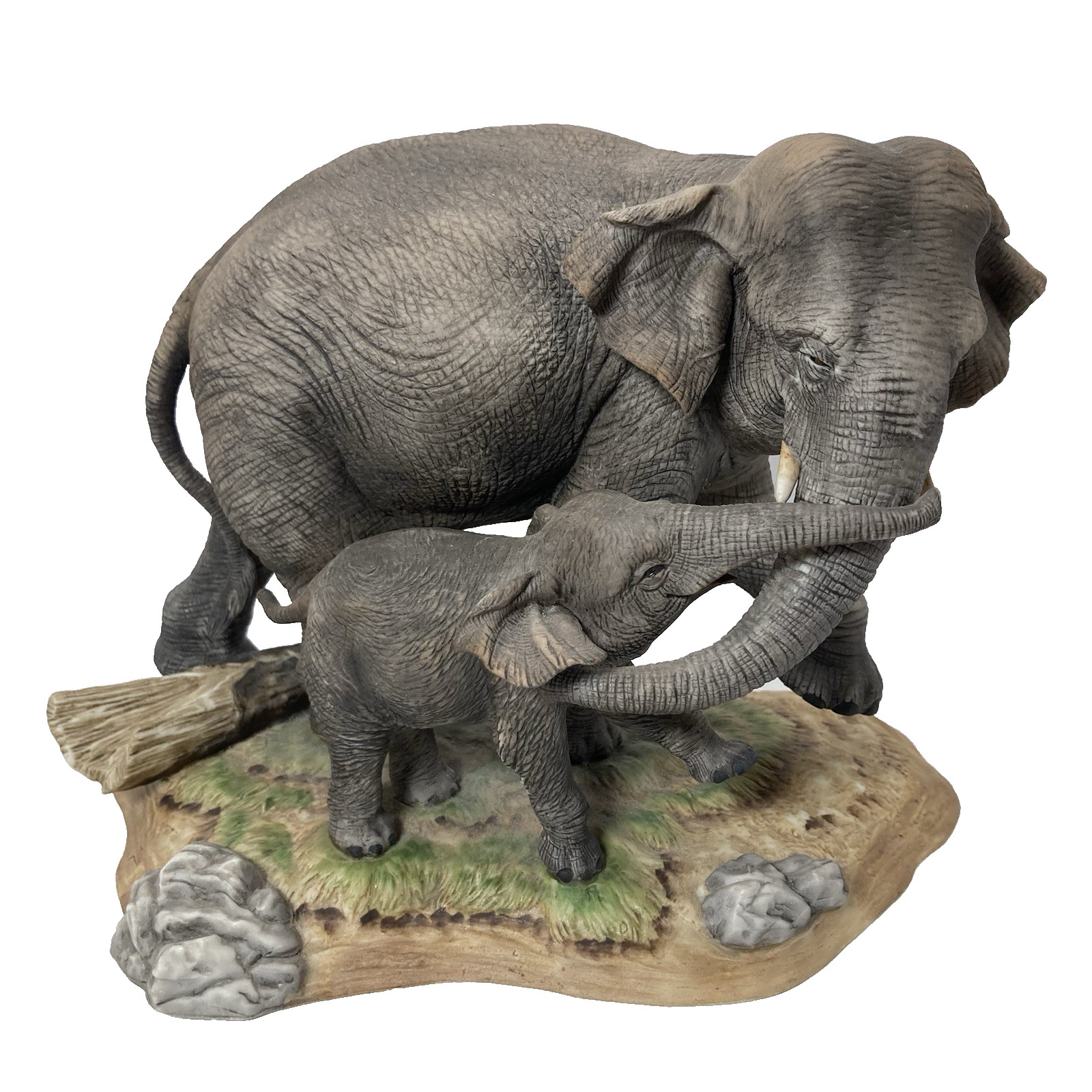 Lenox Asian Elephants Wildlife of Seven Continents Figurine Japan porcelain READ