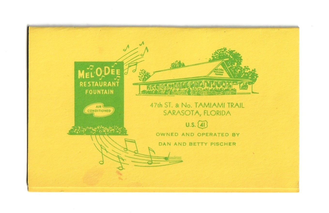 Vintage Mel-O-Dee Restaurant Fountain Sarasota FL Card Prayer Meal Thanksgiving Vintage Mel-O-Dee Restaurant Fountain Sarasota FL Card Prayer Meal Thanksgiving