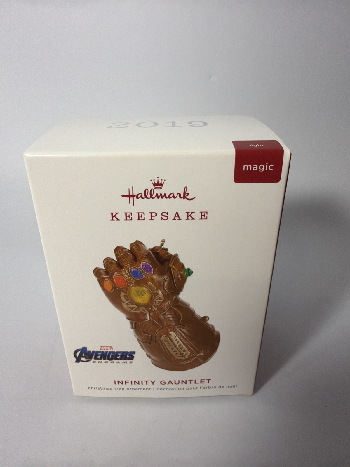Hallmark 2019 Marvel Avengers Infinity Gauntlet Magic Light Ornament Open Box Hallmark 2019 Marvel Avengers Infinity Gauntlet Magic Light Ornament Open Box