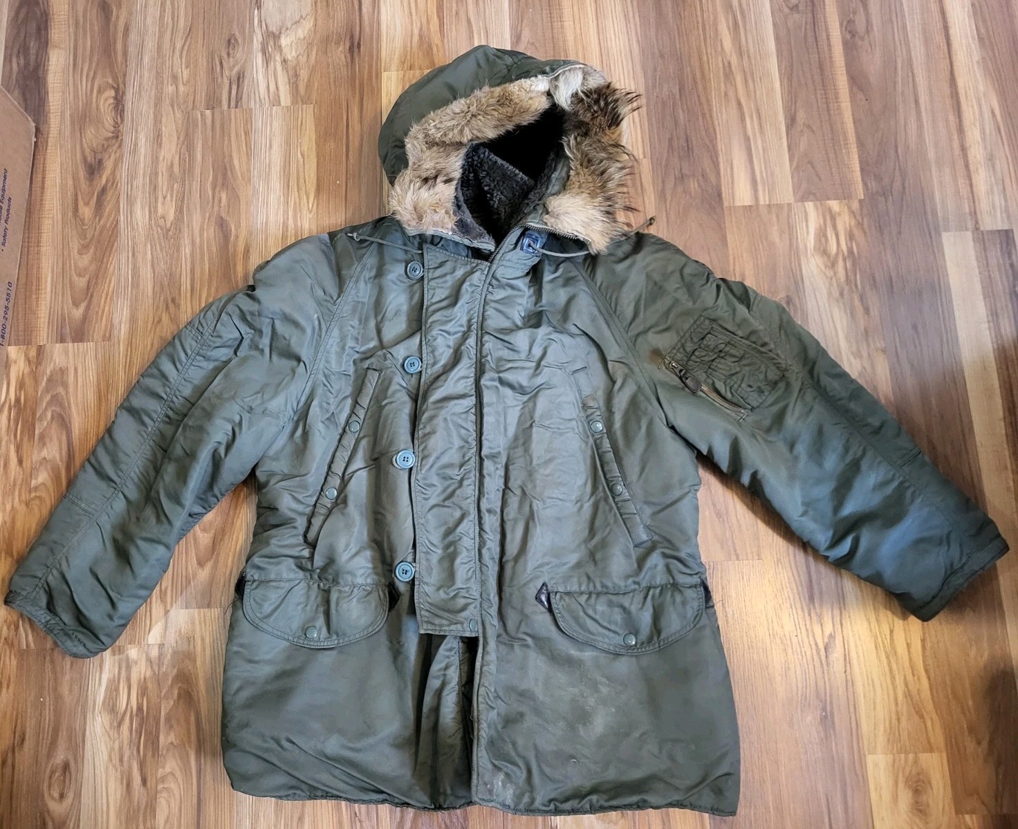Vintage Military N-3B N3B Cold Weather 50s 60s USAF Parka Jacket Conmar Zipper