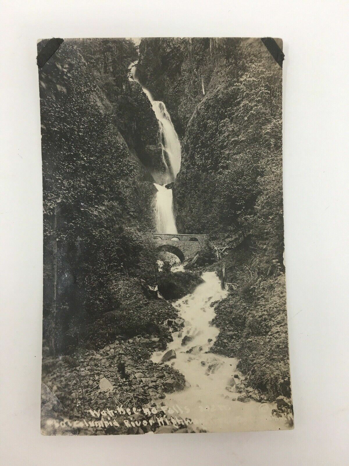 Wahkeena Falls RPPC Postcard Oregon Real Photo AZO Wahkeena Falls RPPC Postcard Oregon Real Photo AZO