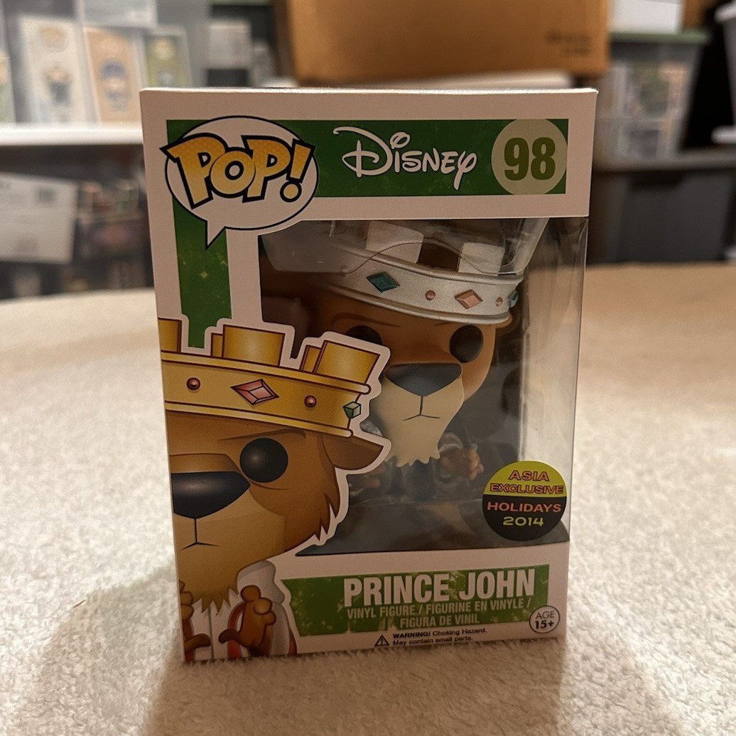 Funko Pop Vinyl Disney Robin Hood Prince John #98 Asia Exclusive Figure Funko Pop Vinyl Disney Robin Hood Prince John #98 Asia Exclusive Figure
