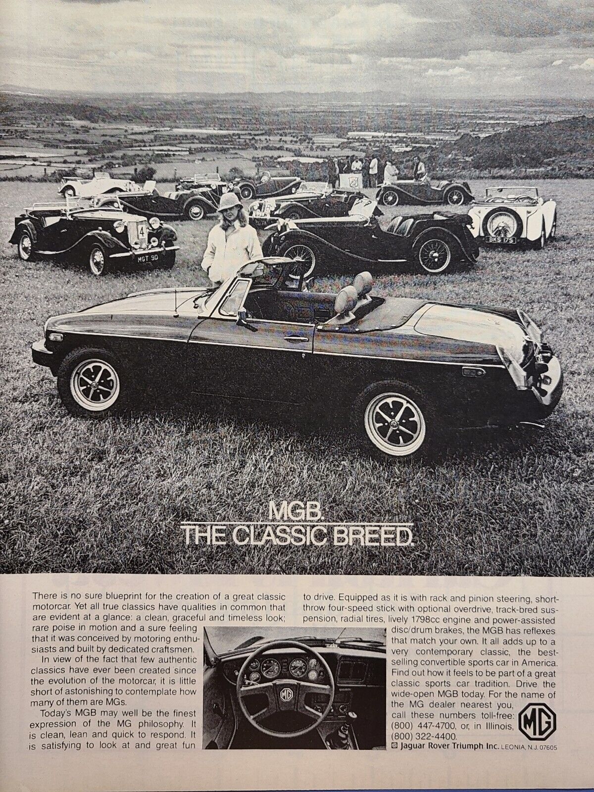 Vintage Print Ad 1980 MG MGB Convertible 2-Door Classic Cars **See Descr**