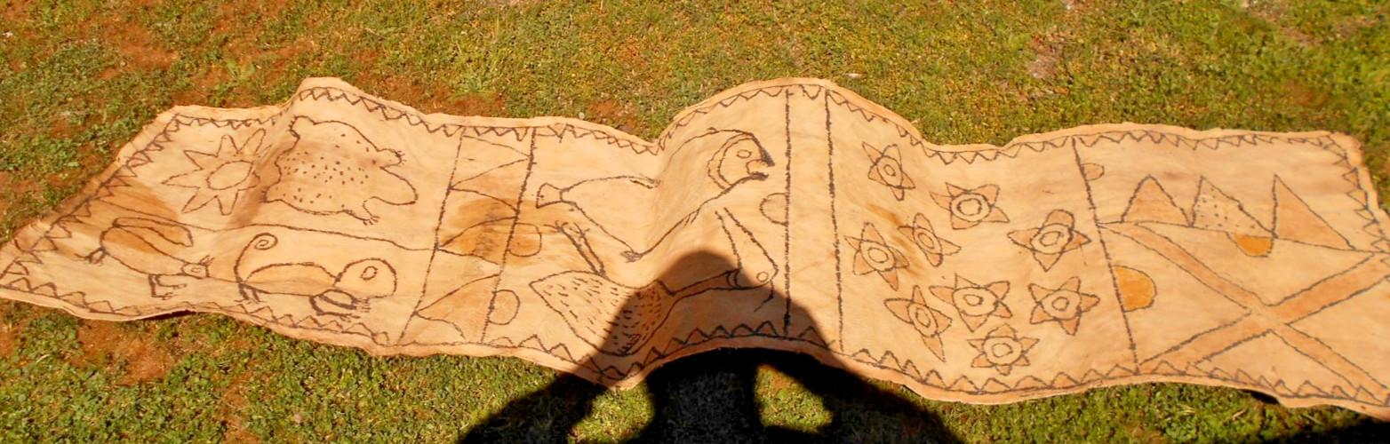 ANTIQUE 1890 TAPAS CLOTH HANDMADE FROM TREE BARK VANUATO ITS VERY RARE