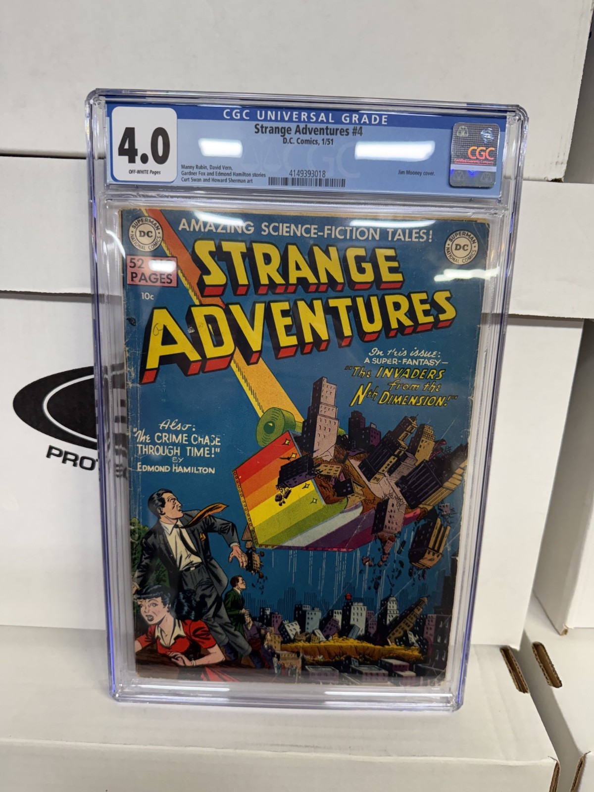 Strange Adventures 4 CGC 4.0 OW pages Jim Mooney Cover GOLDEN AGE - WOW LOOK