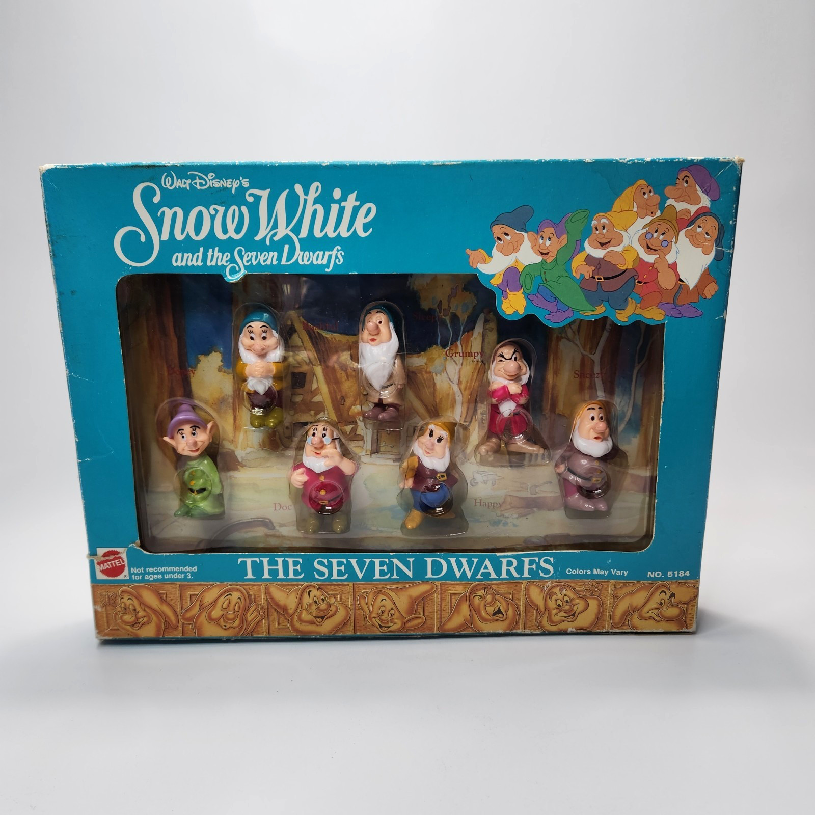 1990s Mattel Walt Disney's Snow White & Seven Dwarfs PVC Figures Model 5184 READ 1990s Mattel Walt Disney's Snow White & Seven Dwarfs PVC Figures Model 5184 READ
